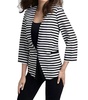 striped blazer in black/white