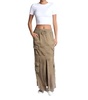 phoenix tencel cargo skirt in burnt olive