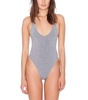 halter bodysuit in heather gray