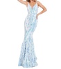 emproided sequins in lt. blue