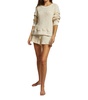 roxanne mesh sweater shorts in white