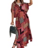 midnight magic maxi dress with sleeves in multicolor