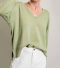harley v neck knit top in sage