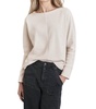 mixed media raglan sweater in cream