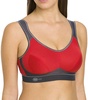 extreme control wireless sports bra in red/anthracite