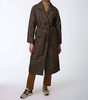 icon refined belted wool coat in brown