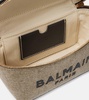 B-Army leather-trimmed canvas shoulder bag