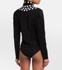 Jacquard velvet chenille bodysuit