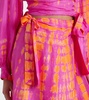 Tie-dye silk wrap skirt