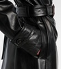 Faux leather trench coat