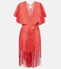 Fringed Lurex® beach cover-up
