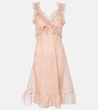 Ruffled silk organza minidress