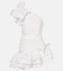 Ruffled taffetta minidress