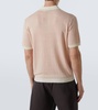 Linen and silk polo shirt