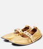 Falabella metallic Mary Jane flats