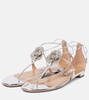 Crystal Orchid mirrored leather sandals