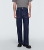 Sailor embroidered wide-leg jeans