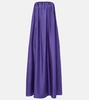 Edda pleated silk maxi dress