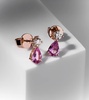 18kt rose gold earrings with sapphires and diamonds