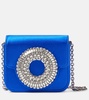 Mini embellished satin shoulder bag
