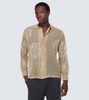 Moth Veil embroidered cotton mesh shirt