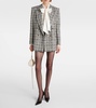 Wool lamé tweed blazer