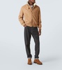 Padded shearling-trimmed cashmere blouson