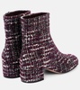 45 bouclé ankle boots