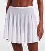 Pleated semi-sheer miniskirt