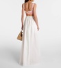 Cotton poplin maxi skirt