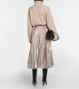 Sif pleated midi skirt
