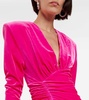 Ruched velvet minidress