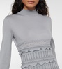 Crinoline virgin wool minidress