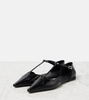 Fsilkway leather ballet flats