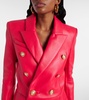 Cropped leather jacket
