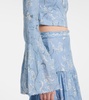 Limoncillo Lymanopoda floral linen crop top