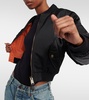 Shrunk cropped bomber jacket