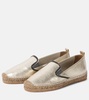 Monili metallic leather espadrilles