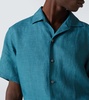 Linen bowling shirt