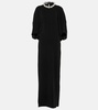 Crystal-braided maxi dress