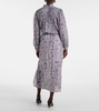 Dalida printed cotton voile midi dress
