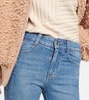 Logo mid-rise flared jeans