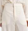 High-rise wool-blend wide-leg pants