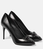 Bow-Detailed Leather Pumps