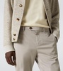 Cotton gabardine slim pants