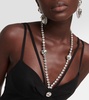 Crystal-embellished cutout minidress