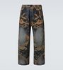 2023 printed wide-leg jeans