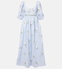 Viviane floral linen maxi dress