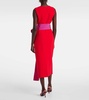 Bow-detail midi dress
