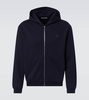 Face cotton jersey hoodie